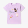 Children's Cartoon Cat Rainbow Graphic Tee - Lavender