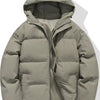 Men's Plus Size Hooded Padded Winter Coat - Moss