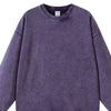 Men's Round Neck Long Sleeve Sweatshirt - Dark Purple