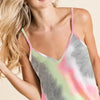 BiBi Tie Dye French Terry Sleeveless Top - CHARCOAL