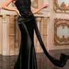 Sweetheart Neck Tube Evening Dress - Black