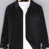Men's Plus Size Button Down Collared Neck Shirt - Black