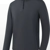 Men's Plus Size Quarter-Zip Long Sleeve Sweatshirt - French Blue