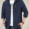 Men's Plus Size Lightweight Outdoor Windproof Jacket - Blue