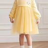 Children's Cute Rabbit Tulle Dress - Yellow