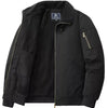 Men's Plus Size Zip Up Jacket - Black
