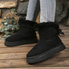 Fur-Lined Winter Ankle Boots - Black