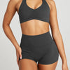 Halter Neck Cami and Shorts Active Set - Dark Gray