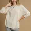 Umgee Textured Knit Long Sleeve Top - ECRU