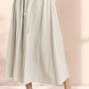ADORA Drawstring Waist Crinkle Maxi Skirt - KHAKI
