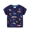 Children's Dinosaur Print Short Sleeve T-Shirt - Dark Navy