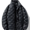 Men's Full Size Padded Quilted Winter Puffer Jacket Plus Size - Black