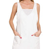 Zenana Washed Adjustable Strap Denim Overall Dress - WHITE