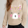 Children's Bear Graphic Long Sleeve T-Shirt - Tan