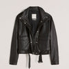 Women's Black RAF Sheepskin Shearling Aviator Motorbike Leather Jacket - Black