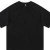 Men's Plus Size Round Neck Short Sleeve T-Shirt - Retro Black
