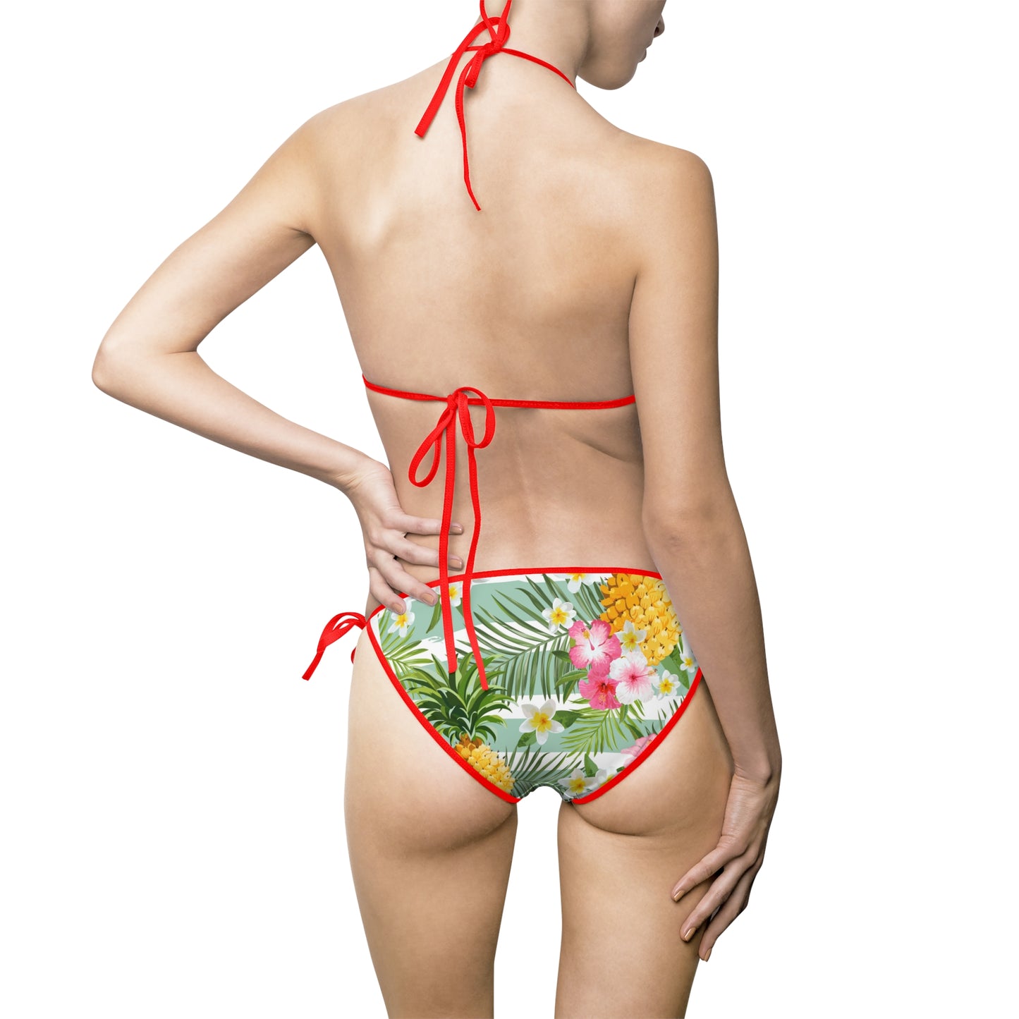 Tropical Women's Bikini Swimsuit, Vibrant Floral Swimwear, Summer Beachwear, Vacation Swim Set, Fun Pool Party Outfit
