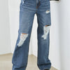 HAMMER COLLECTION Distressed High Waist Jeans - Medium Blue