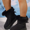 Round Toe Platform Boots - Black