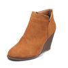 High Heel Ankle Boots with Side Zip - Ochre