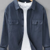 Men's Plus Size Button Up Long Sleeve Shirt - Blue