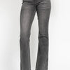 Judy Blue Full Size Mid Rise Tummy Control Washed Gray Release Hem Flare Jeans Plus Size - GRY