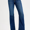 RISEN Full SIze Tummy Control Mid Rise Flare Jeans Plus SIze - DARK