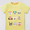 Children's Animal Crew Neck T-Shirt - Yellow