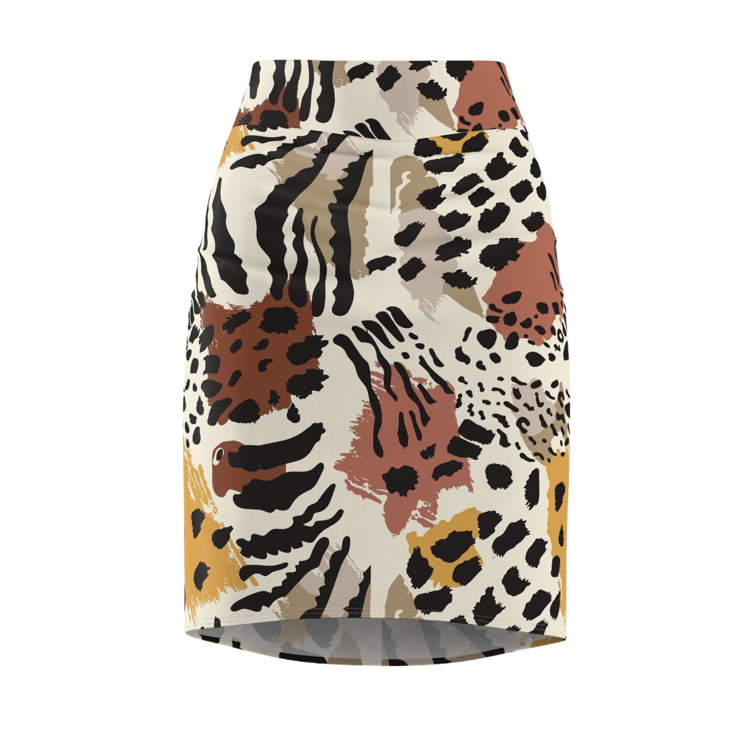 Trendy Women's Pencil Skirt, Chic Office Wear, Animal Print Skirt, Stylish Casual Outfit, Versatile Day-to-Night Apparel
