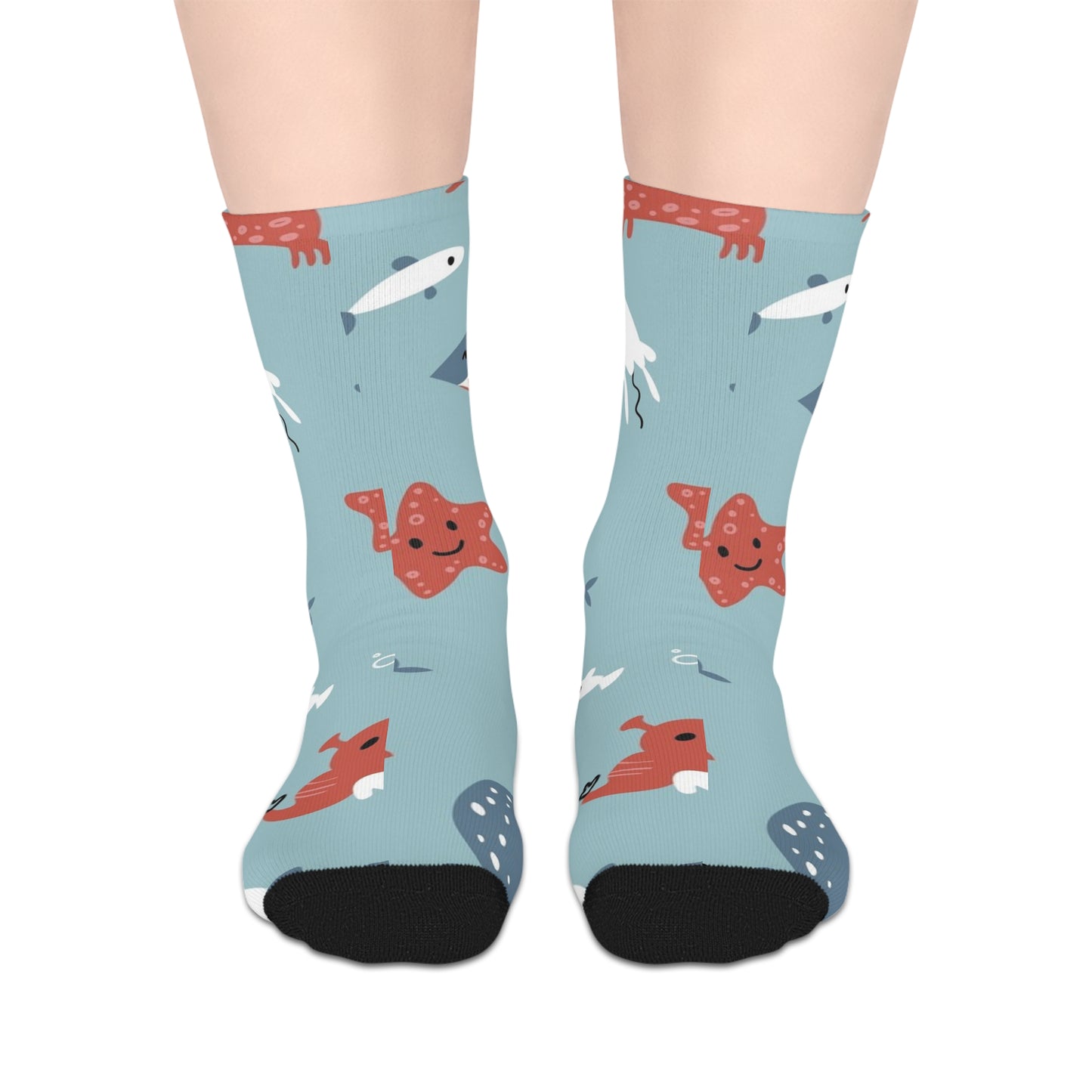 Whimsical Animal Mid-length Socks | Fun Gift for Animal Lovers, Cozy Footwear, Unique Style, Cute Pattern, Everyday Essentials