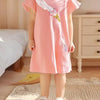 Children's Goose Ruffle Sleeve Dress - Blush Pink