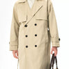 Men's Full Size Double-Breasted Trench Coat Plus Size - Khaki