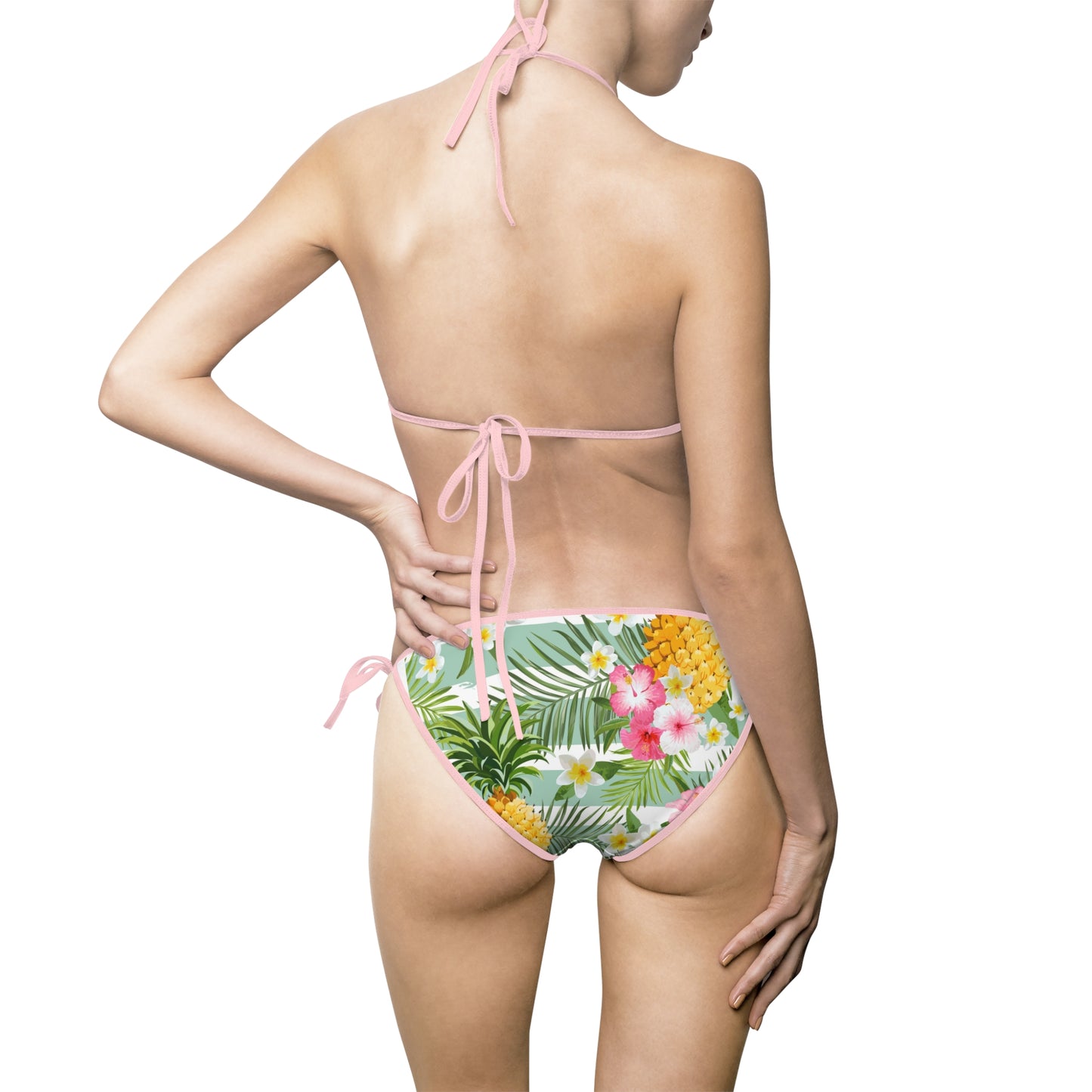 Tropical Women's Bikini Swimsuit, Vibrant Floral Swimwear, Summer Beachwear, Vacation Swim Set, Fun Pool Party Outfit