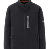 Men's Plus Size Warm Fleece Full-Zip Jacket - Black
