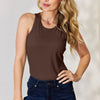 Basic Bae Full Size Round Neck Racerback Tank - Chocolate