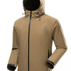 Men's Full Size Lightweight Hooded Windproof Outdoor Jacket Plus Size - Burnt Yellow