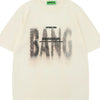 Men's Graphic Round Neck Oversized T-Shirt - Apricot