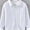 Men's Plus Size Button Up Long Sleeve Shirt - White