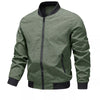 Men's Plus Size Zip Up Long Sleeve Jacket - Military Green