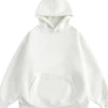Men's Kangaroo Pocket Long Sleeve Hoodie - White