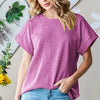 Heimish Full Size Short Sleeve Round Neck T-Shirt - Magenta
