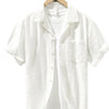 Men's Plus Size Button Up Short Sleeve Shirt - White