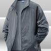 Men's Plus Size Zip Up Long Sleeve Jacket - Dark Gray