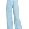 Zenana Soft Melange Hacci Elastic Waistband Lounge Pants - DEEP SKY