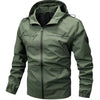 Men's Lightweight Hooded Windbreaker Jacket - Moss