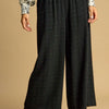 Umgee Full Size High Waisted Embellished Linen Pants Plus Size - Black