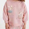 Children's Ballerina Mouse Sweatshirt & Leggings Set - Dusty Pink