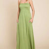 Culture Code Full Size Smocked Cami Maxi Dress with Pockets - Happy Olive