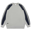 Men's Plus Size Contrast Raglan Sleeve Casual Sweatshirt - Melange Gray