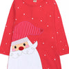 Children's Christmas Santa Long Sleeve Dress - Red